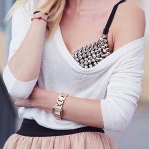 Black Spiked Studded Sexy Bra